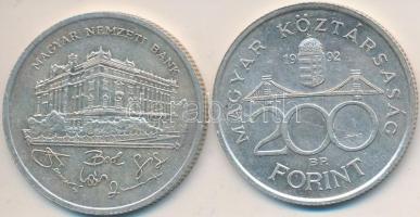 1992. 200Ft Ag "MNB" (2x) T:2,2-