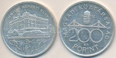 1992. 200Ft Ag "MNB" (2x) T:2,2-