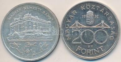 1992. 200Ft Ag "MNB" (2x) T:2,2-