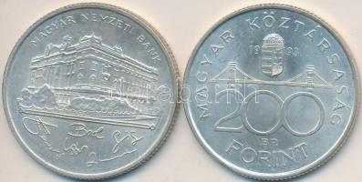 1993. 200Ft Ag "MNB" (2x) T:2,2-