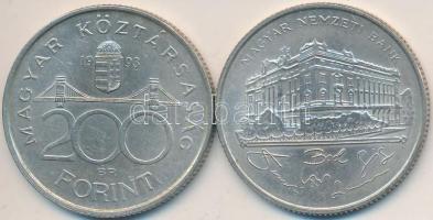 1993. 200Ft Ag "MNB" (2x) T:2,2-