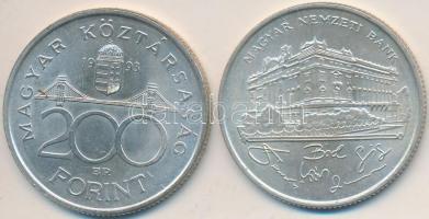 1993. 200Ft Ag "MNB" (2x) T:2,2-