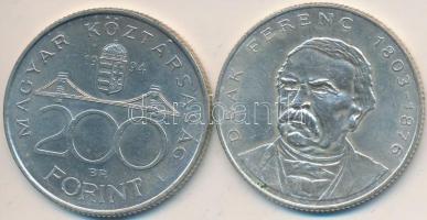1994. 200Ft Ag "Deák" (2x) T:2,2-