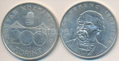 1994. 200Ft Ag "Deák" (2x) T:2,2-