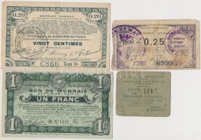 Franciaország 1915-1916. 10db klf szükségpénz T:vegyes
France 1915-1916. 10pcs of diff necessity not...