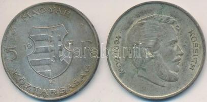 1947. 5Ft Ag "Kossuth" (2x) T:2-,3