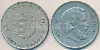 1947. 5Ft Ag "Kossuth" (2x) T:2-,3