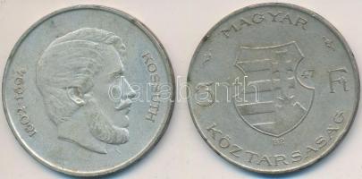 1947. 5Ft Ag "Kossuth" (2x) T:2-,3