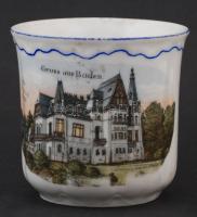 Altrohlau , L S Villa Erzherzog Eugen, Gruss aus Baden, Porcelán bögre, matricás, 8,5cm