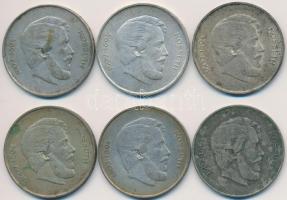 1947. 5Ft Ag "Kossuth" (6x) T:2-,3