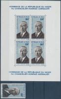 Adenauer bélyeg + blokk, Adenauer stamp + block