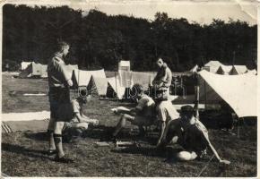 1937 Bloemendaal, Wereld Jamboree 'Voortrekkers kamp' / World Scout Jamboree, pioneers camp, So. Stpl (EB)