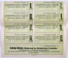 Budapest 1922. "Mezőgazdasági Ipar-Részvénytársaság" 5 részvénye 1000K-ről szelvényekkel, ...