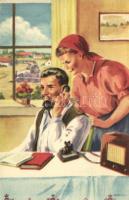 Munkáspár, telefon, traktor / Hungarian socialist propaganda, telephone, tractor