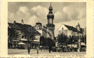 Sopron, Várkerület, Várostorony, piac (fa)