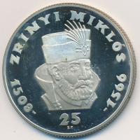 1966. 25Ft Ag "Zrínyi Miklós" T:2 (PP)
