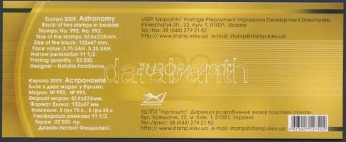 Europa CEPT csillagászat bélyegfüzet Europa CEPT astronomy stamp booklet