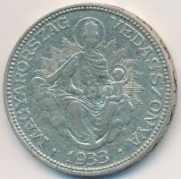 1933. 2P Ag "Madonna" T:2- kis patina
Adamo P7