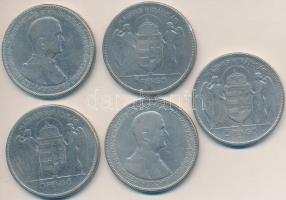 1930. 5P Ag "Horthy jobbra" (5x) T:3
Adamo P8