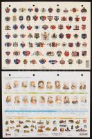 A Magyar Szent Korona országainak fontosabb települései és közigazgatása, hátoldalon címerei. Modern...