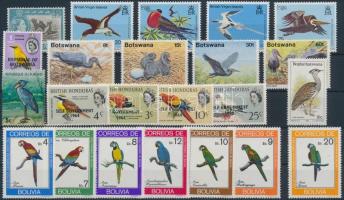 Madár motívum 1964-1989 23 db bélyeg, Birds 1964-1989 23 stamps
