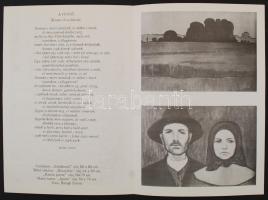 1982 Koszta Rozália (1925-1994) festőművész ceglédi kiállításának dedikált katalógusa, 4p