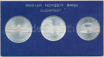 1956. 10Ft + 20Ft + 25Ft Ag "10 éves a Forint" sor MNB tokban T:1-,2