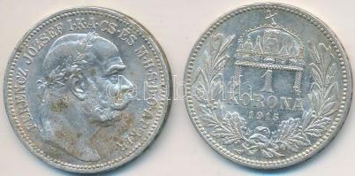 1915KB 1K Ag "Ferenc József" (2x) T:2,2-