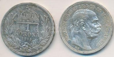 1915KB 1K Ag "Ferenc József" (2x) T:2,2-