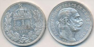 1915KB 1K Ag "Ferenc József" (2x) T:2,2-