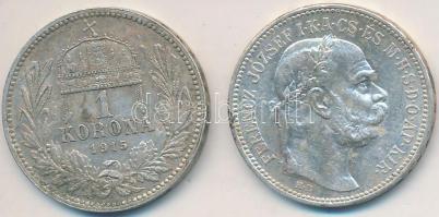 1915KB 1K Ag "Ferenc József" (2x) T:2,2-