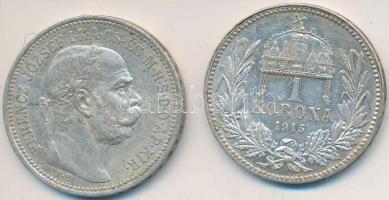 1915KB 1K Ag "Ferenc József" (2x) T:2,2-