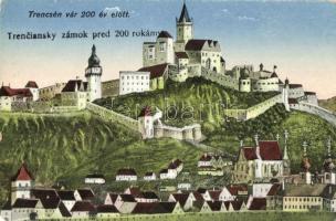 Trencsén, vár 200 évvel ezelőtt / castle 200 years ago (EK)