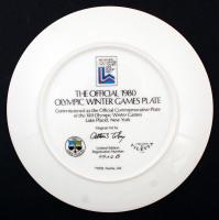 Viletta USA: XIII Olympic Winter Games Lake Placid 1980 porcelán tányér, jelzett,matricás, hibátlan,...