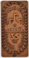 1984. "Csepel Vas- és Fémművek - 35 éves törzsgárda tagjának" Br plakett eredeti dísztokban, igazolvánnyal (43x85,5mm) T:1-