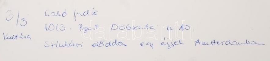 cca 1985 Szabó Judit: Színházi előadás egy éjjel Amszterdamban, aláírt vintage fotóművészeti alkotás...