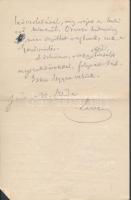 1886 Arany László (1844-1898) saját kezű levele (jún. 30.) sógorának, Szél Kálmán nagyszalontai nagy...