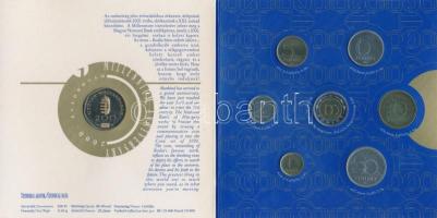 2000. 1Ft-100Ft 7xklf db + 200Ft "Millenium", szettben T:BU