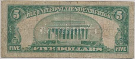 Amerikai Egyesült Államok 1928A 5$ "Abraham Lincoln" T:III-
USA 1928A 5 Dollars "Abra...