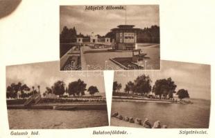 Balatonföldvár, Időjelző állomás, Galamb híd, sziget