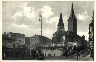 Zsolna, templom, üzletek / church, shops