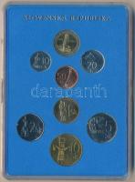 Szlovákia 2003. 7+1db-os 10h-10Sk forgalmi érmesor eredeti dísztokban! T:BU Slovakia 2003. 10 Halierov - 10 Koruna 7+1pcs of Slovak coins in original case C:BU