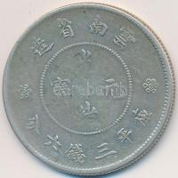 Kína / Yunnan tartomány 1911-1915. 50c Ag "Kuang-hsü" T:3 China / Yunnan Province 1911-1915. 50 Cents Ag "Kuang-hsü" C:F