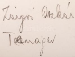 cca 1975 Zsigri Oszkár: Tinédzser, aláírt vintage fotóművészeti alkotás, kiállítási kép, 40x17 cm