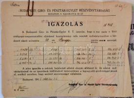 Budapest 1927. "Mezőgazdasági Ipar-Részvénytársaság" 10 részvénye egyenként 15P-ről, szelv...