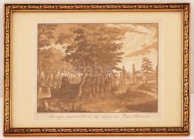 Mauro Tesi: Dissegno apartenente al Sig. Giaccomo Tazzi Biancani metszet utáni nyomat, paszpartuban,...