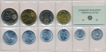 1987. 2f-20Ft 10db klf érmés forgalmi sor fóliatokban T:1