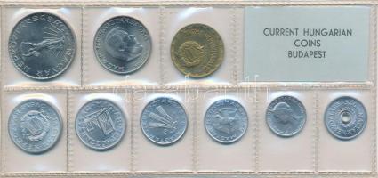 1974. 2f-10Ft 9db klf érmés forgalmi sor fóliatokban T:1