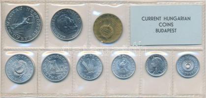 1971. 2f-10Ft 9db klf érmés forgalmi sor fóliatokban T:1