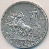 Olaszország 1914R 2L Ag "III. Viktor Emánuel" T:2-
Italy 1914R 2 Lire Ag "Vittorio Em...